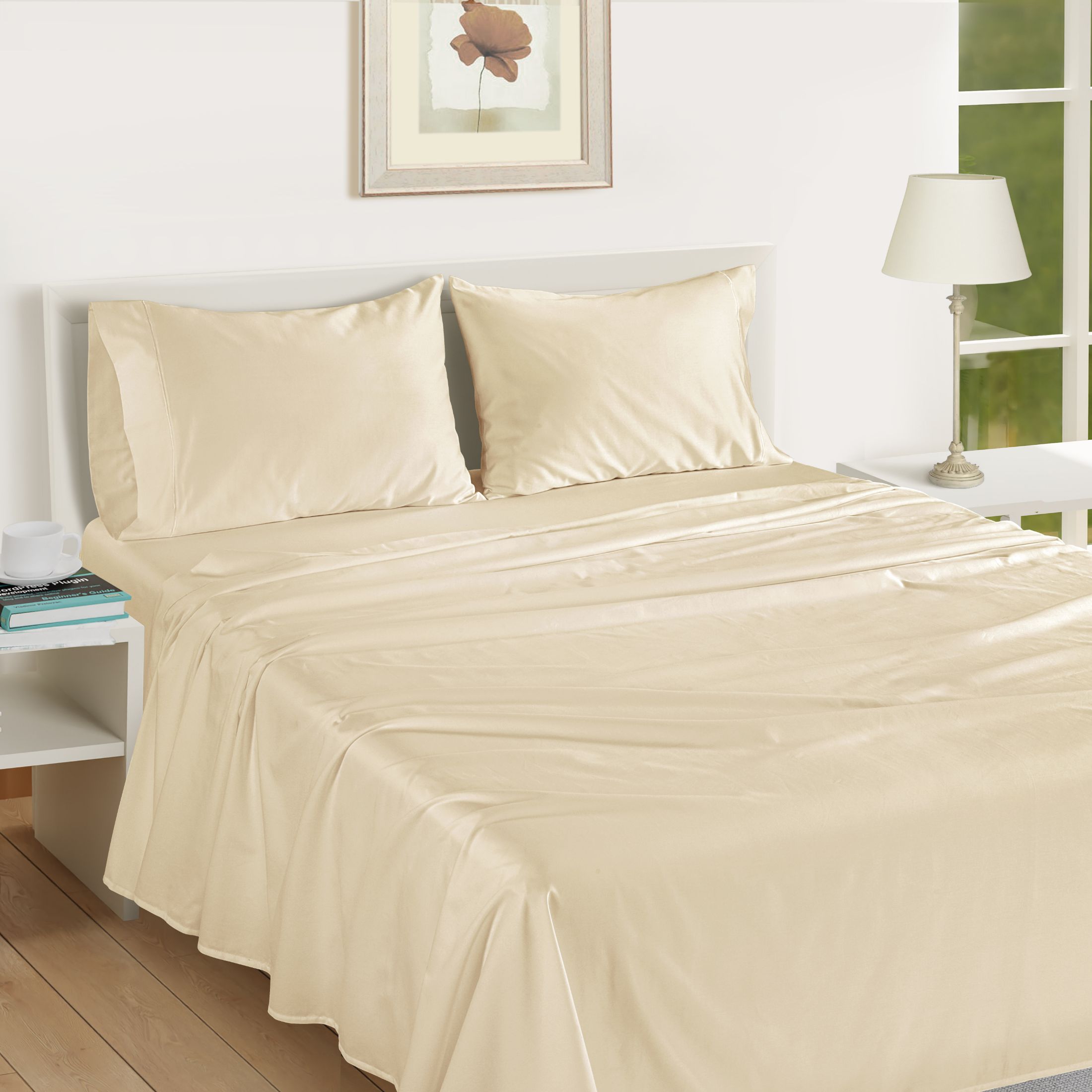 1000TC Pure Egyptian Cotton Sheet Set - Ivory